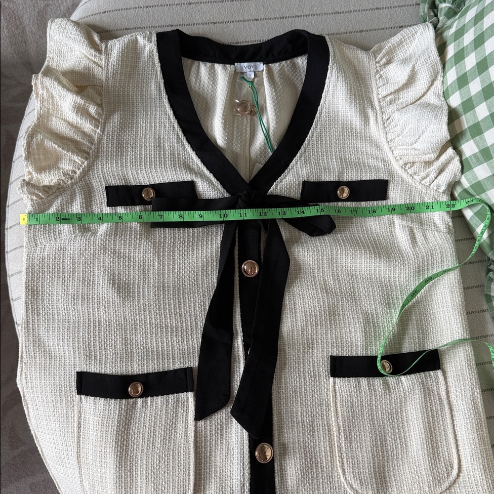 Chic Cream and Black Women's Mini Dress - Picture 4 of 4